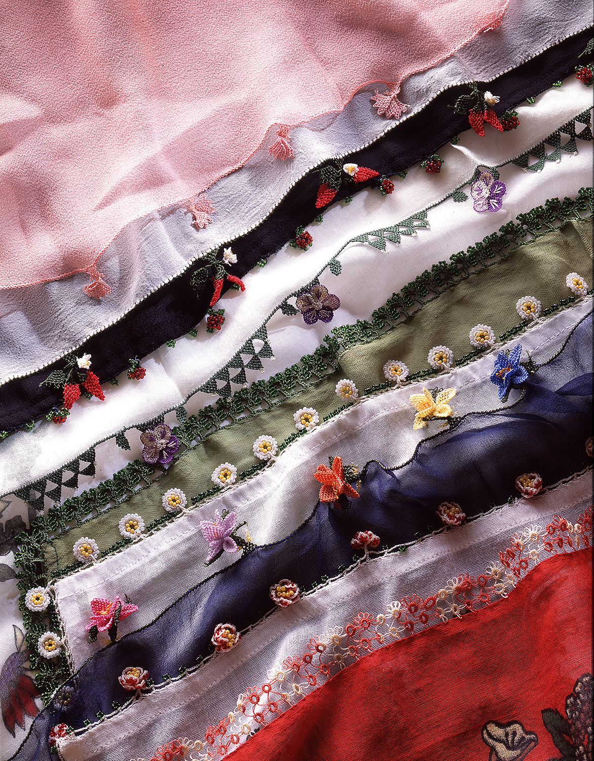 「トルコの伝統工芸縁飾り（オヤ）の見本帳」STUDIO　SEEK（スタジオ　シーク）大滝吉春　撮影